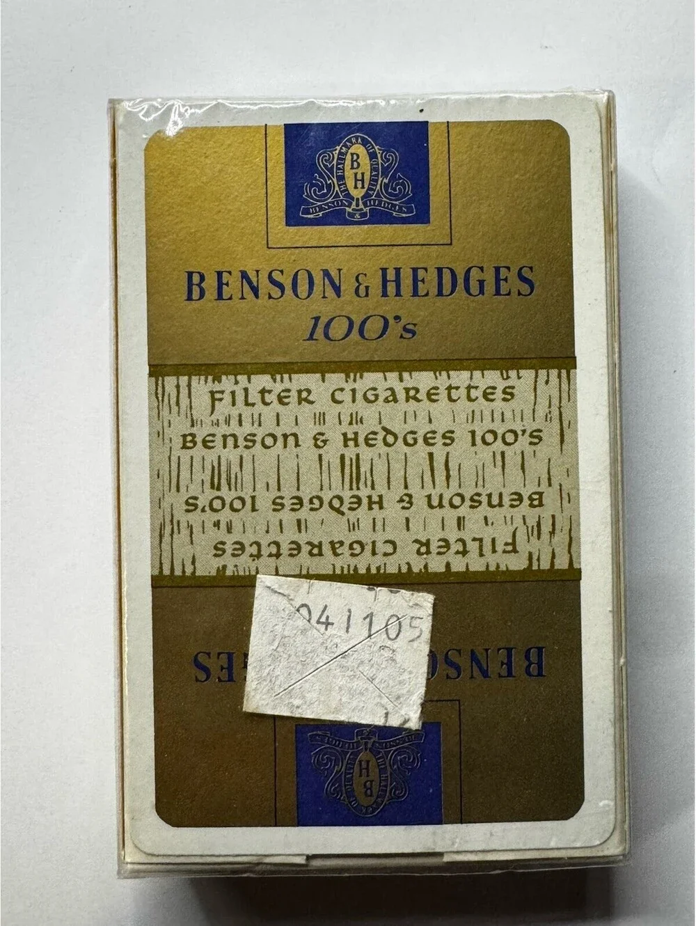 Vintage Benson & Hedges 100's Plastic Coated Sealed Playing Cards - Advertising